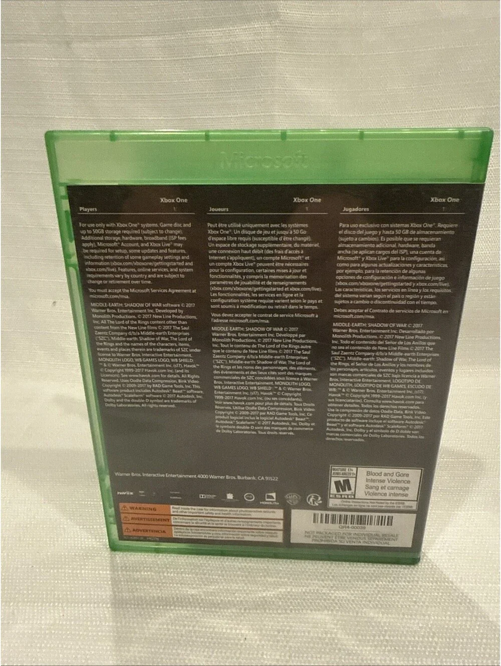 Middle-Earth: Shadow of War - Microsoft Xbox One. 2-20
